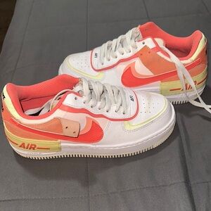 Nike Air White and Orange Sneakers